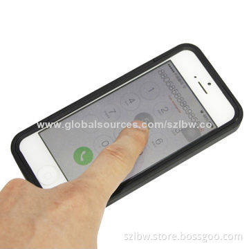 Transparent Flip TPU Case for iPhone 5/5S, with 10 Colors